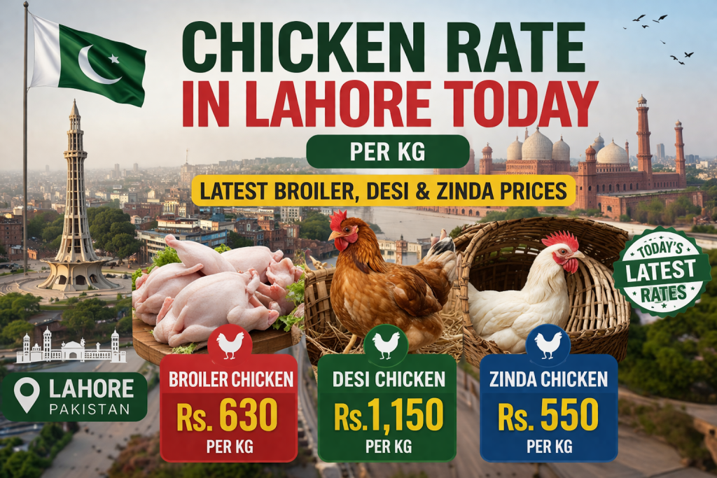 Chicken Rate in Lahore Today Per KG Latest Broiler, Desi & Zinda Prices Chicken Rate in Lahore Today Per KG Latest Broiler, Desi & Zinda Prices